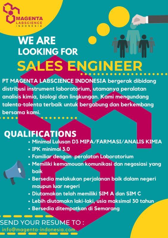 Lowongan Kerja Sales Engineer Di PT Magenta Labscience Indonesia