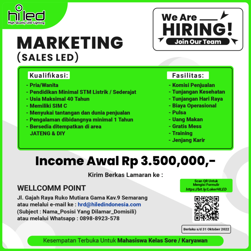 Lowongan Kerja Marketing Sales Hiled Indonesia Marketing Sales