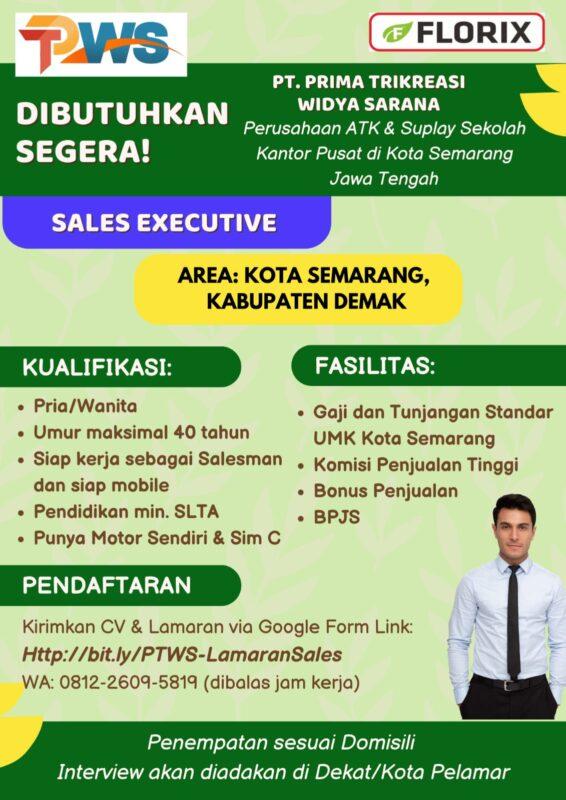 Lowongan Kerja Sales Executive Di PT Prima Trikreasi Widya Sarana