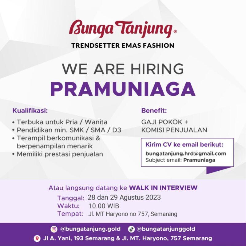 Lowongan Kerja Pramuniaga Di Bunga Tanjung Gold Lokersemar Id