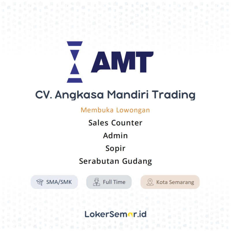 Lowongan Kerja Sales Counter Admin Sopir Serabutan Gudang Di CV