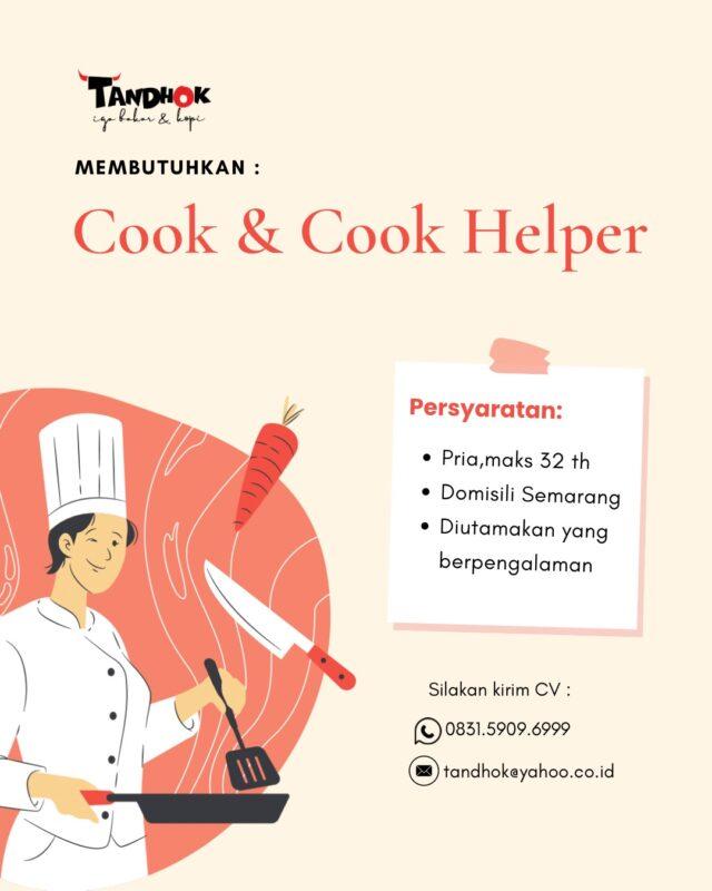 Lowongan Kerja Cook Cook Helper Di Tandhok Lokersemar Id