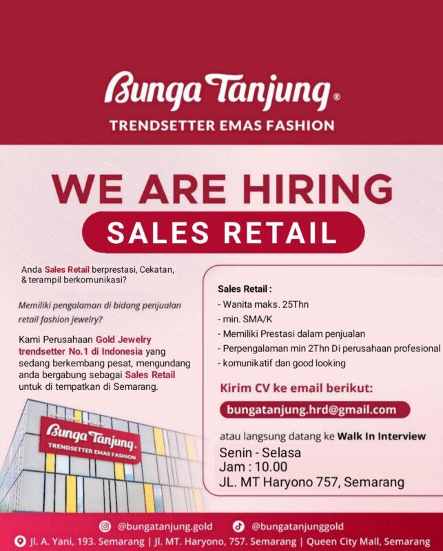 Lowongan Kerja Sales Retail Staff Administrasi Store Supervisor Di