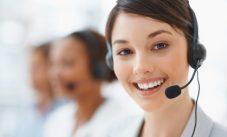 Closeup Of A Beautiful Business Customer Service Woman Smiling