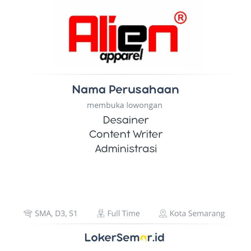 Lowongan Kerja Desain Grafis di Alien Apparel - LokerSemar.id