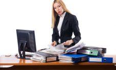 Woman Businesswoman Working Isolated On White