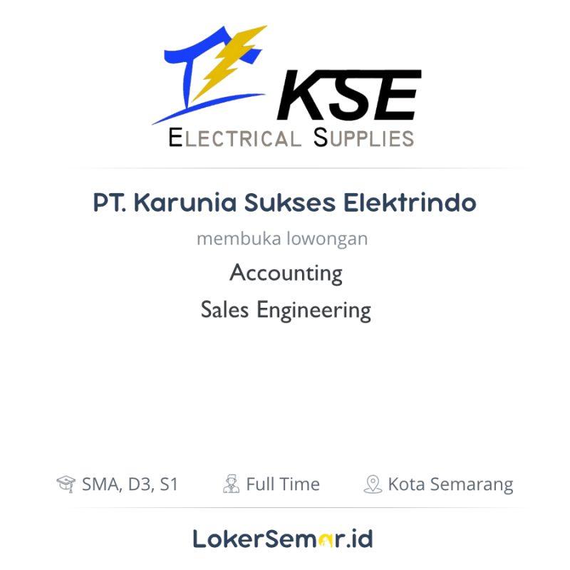 Lowongan Kerja Accounting - Sales Engineering di PT ...