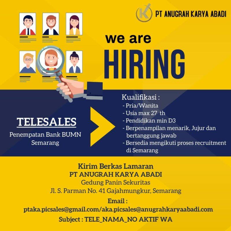 Lowongan Kerja Telesales - Marketing - Administrasi Di PT. Anugrah ...