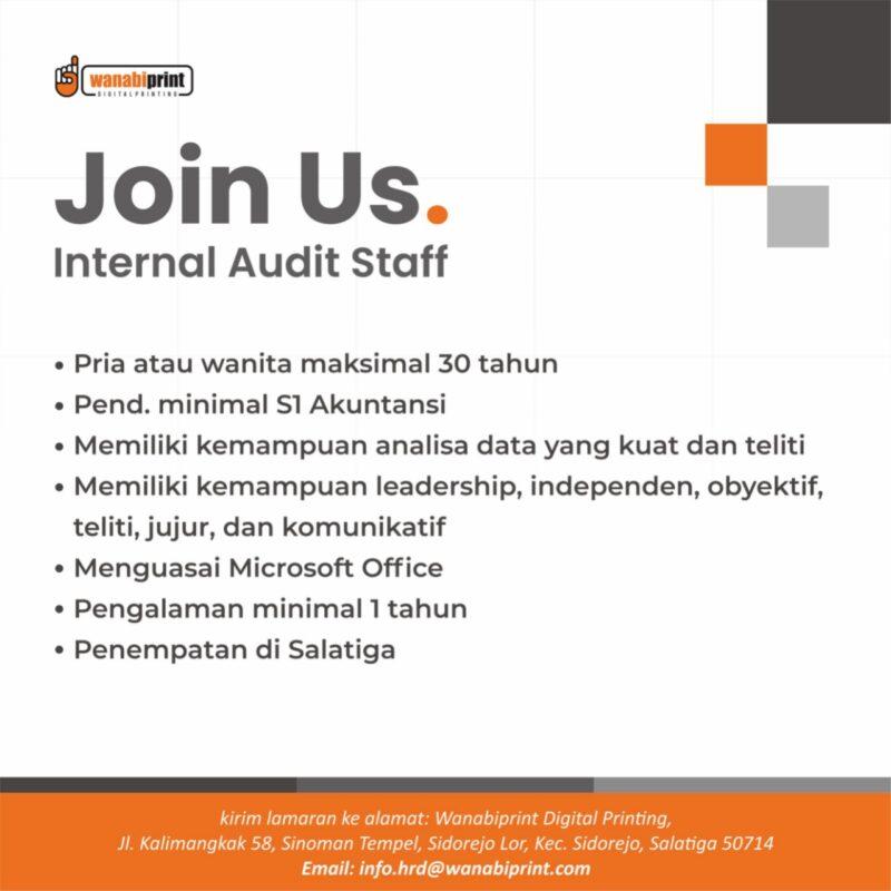 Lowongan Kerja Internal Audit Staff Di Wanabiprint Digital Printing ...