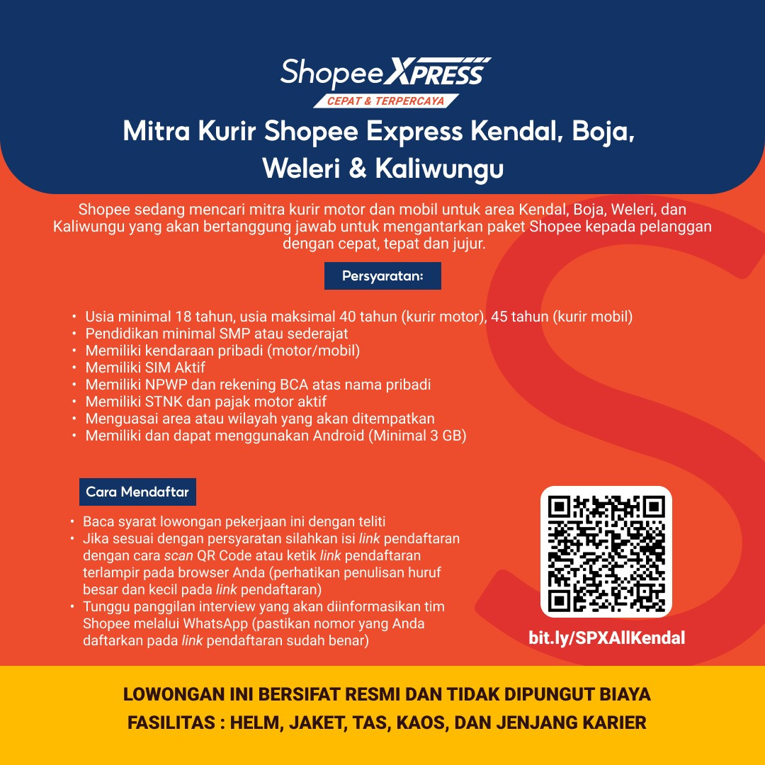 lowongan-kerja-mitra-kurir-kendal-boja-waleri-kaliwungu-di-shopee