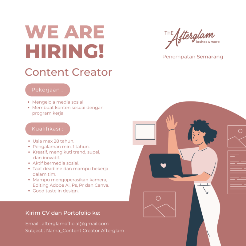 Lowongan Kerja Content Creator Di Cv Afterglam Sejahtera Lokersemar Id