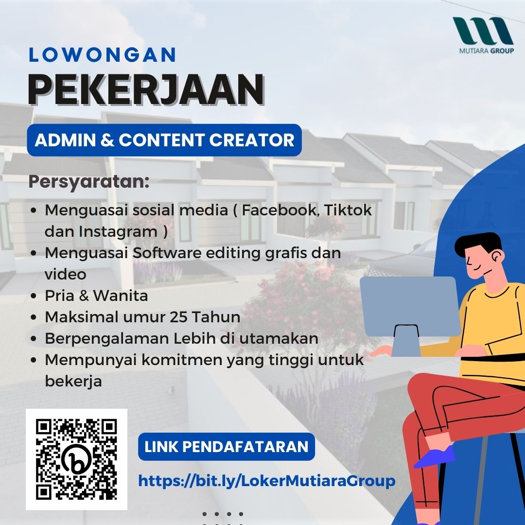 Lowongan Kerja Admin & Content Creator Di Mutiara Group - LokerSemar.id