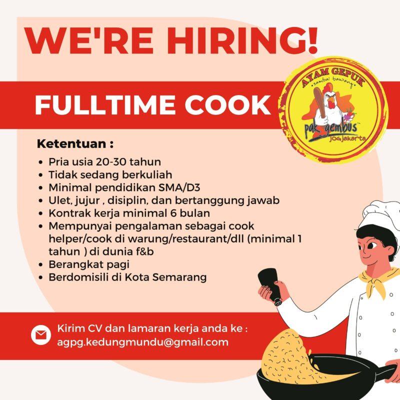 Cook helper di mie ayam jkt69