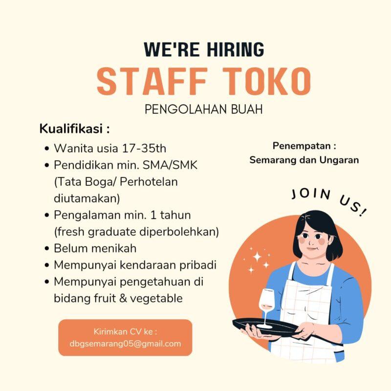 Lowongan Kerja Staff Toko - Content Creator - Admin Digital Marketing ...