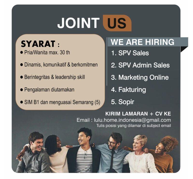 Lowongan Kerja Spv Sales Spv Admin Sales Marketing Online