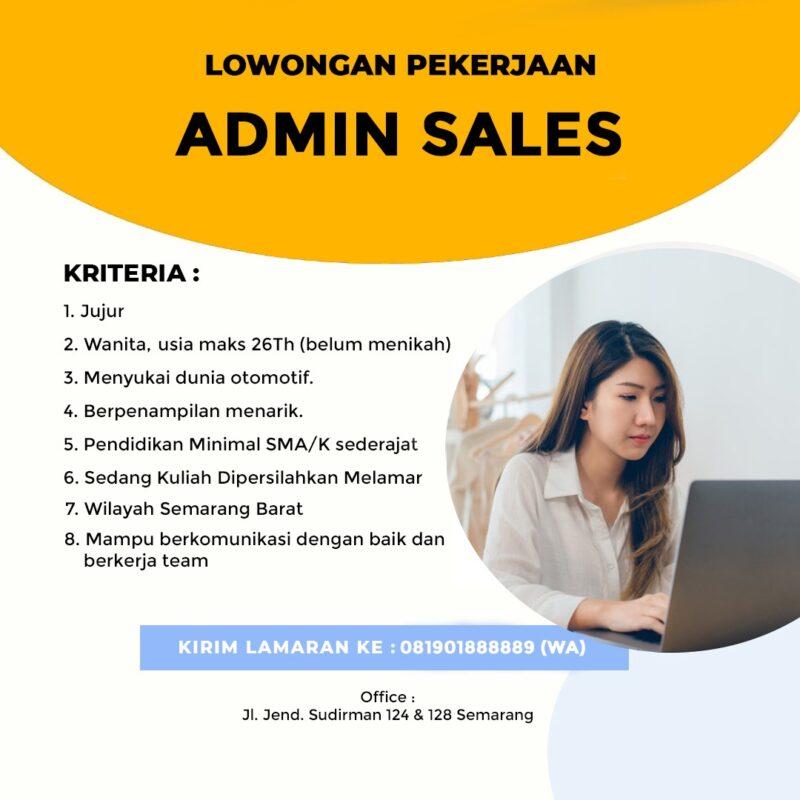 Lowongan Kerja Admin Sales Di BJM Autoworkshop LokerSemar Id