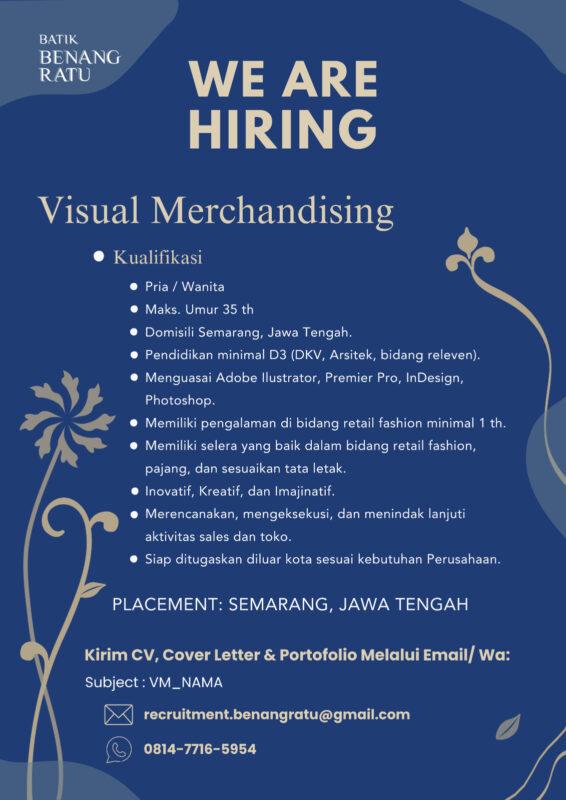 Lowongan Kerja Visual Merchandising - Kasir - Pramuniaga - Pattern ...