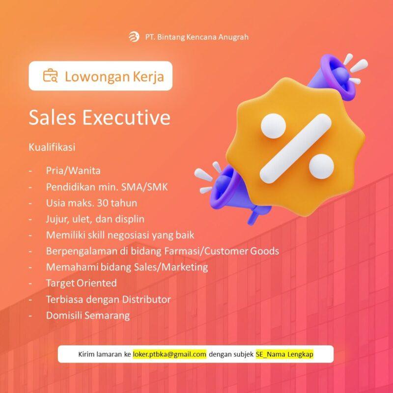 Lowongan Kerja Sales Executive Di PT. Bintang Kencana Anugrah ...